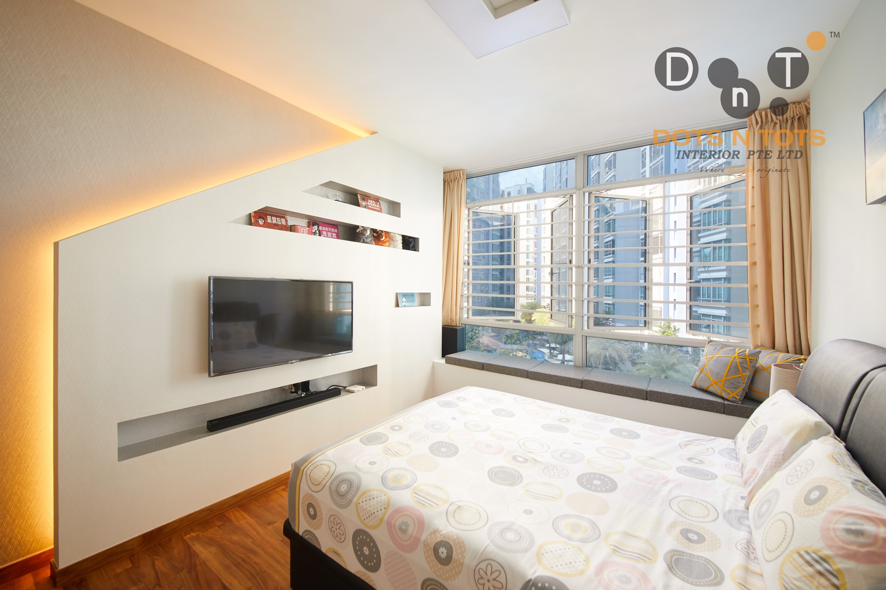 Modern, Scandinavian Design - Bedroom - HDB 5 Room - Design by Dots n Tots Interior Pte Ltd