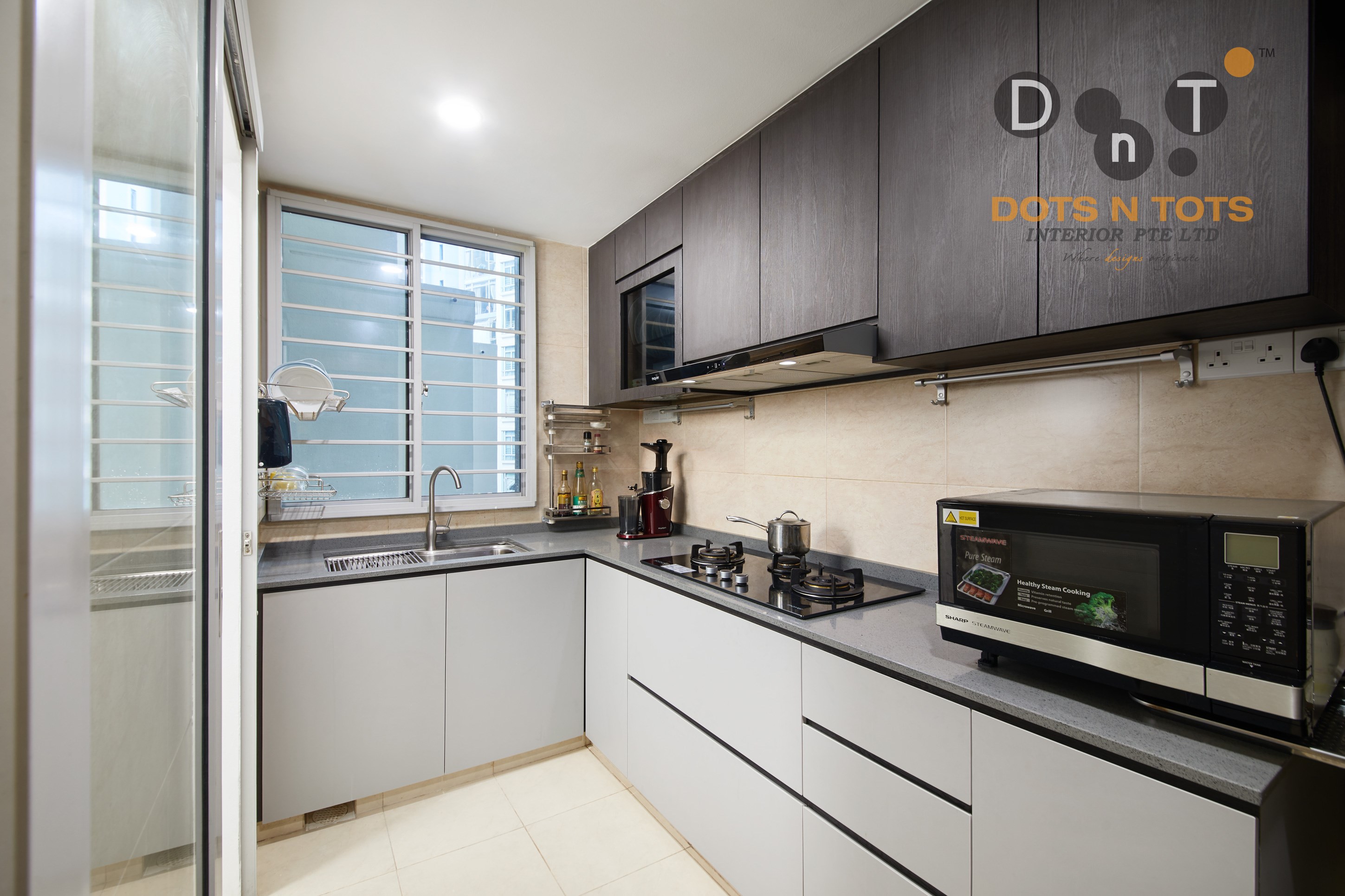 Modern, Scandinavian Design - Kitchen - HDB 5 Room - Design by Dots n Tots Interior Pte Ltd