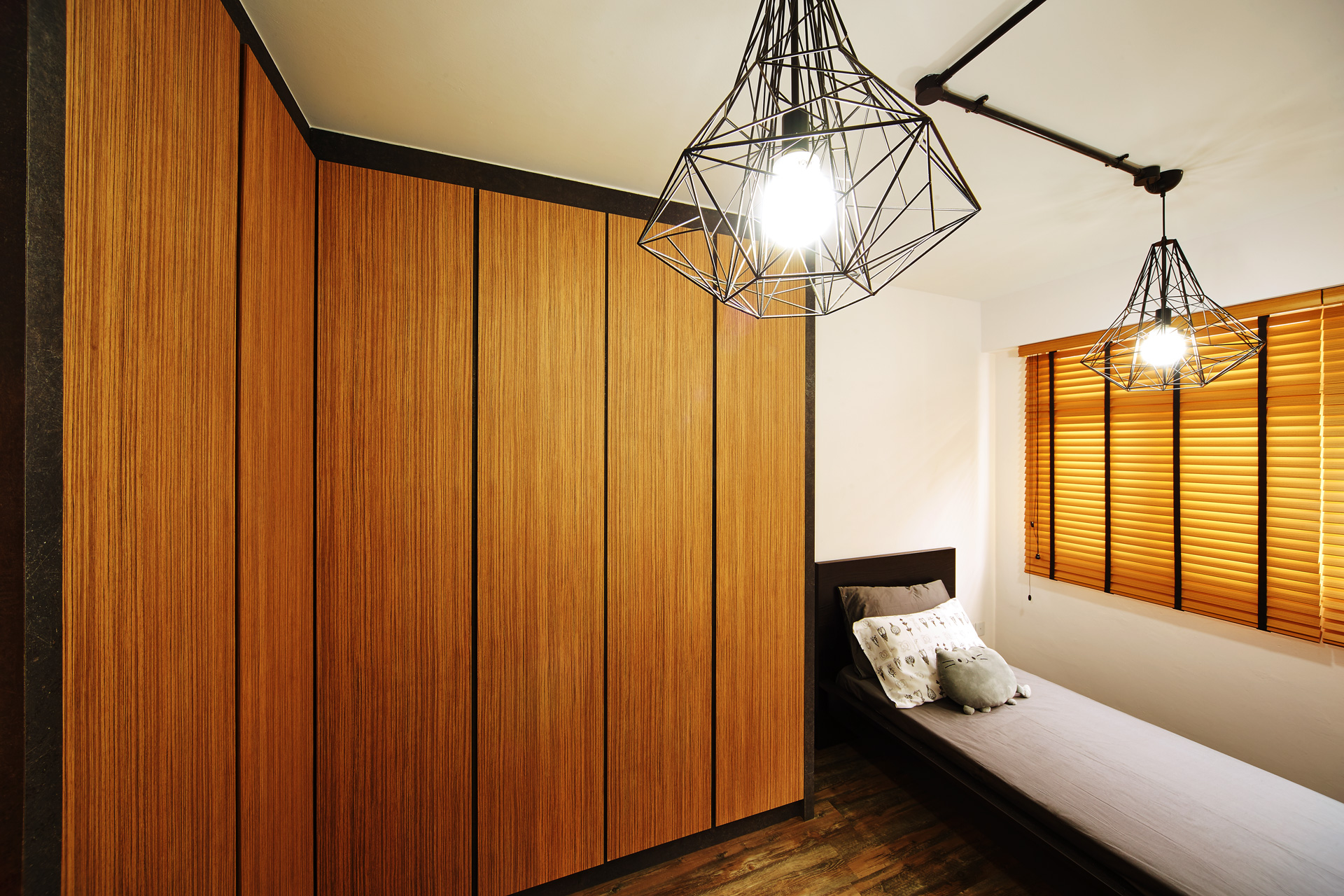 Industrial, Retro Design - Bedroom - HDB 5 Room - Design by Dots n Tots Interior Pte Ltd