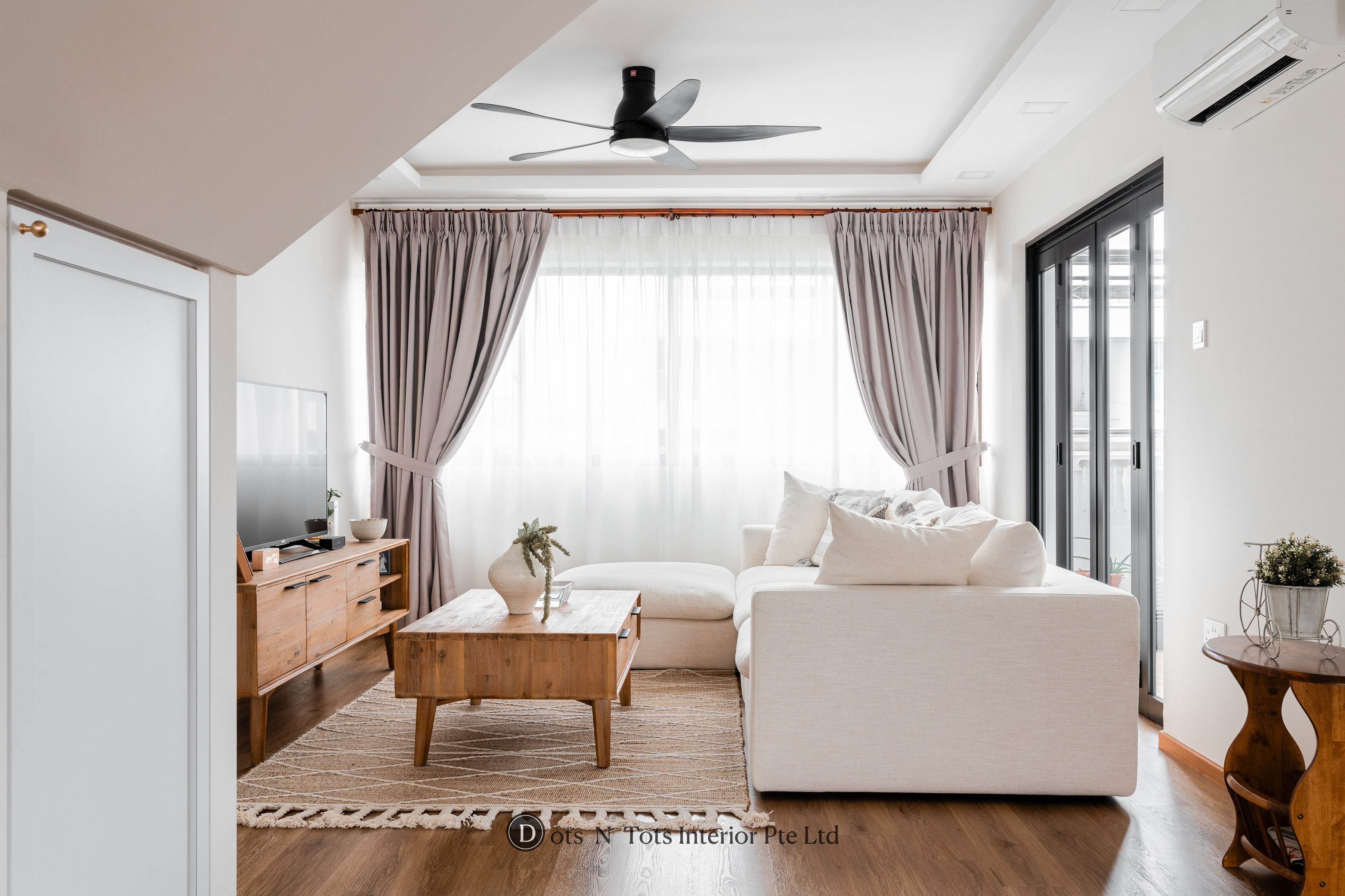 Minimalist, Modern, Scandinavian Design - Living Room - Landed House - Design by Dots n Tots Interior Pte Ltd
