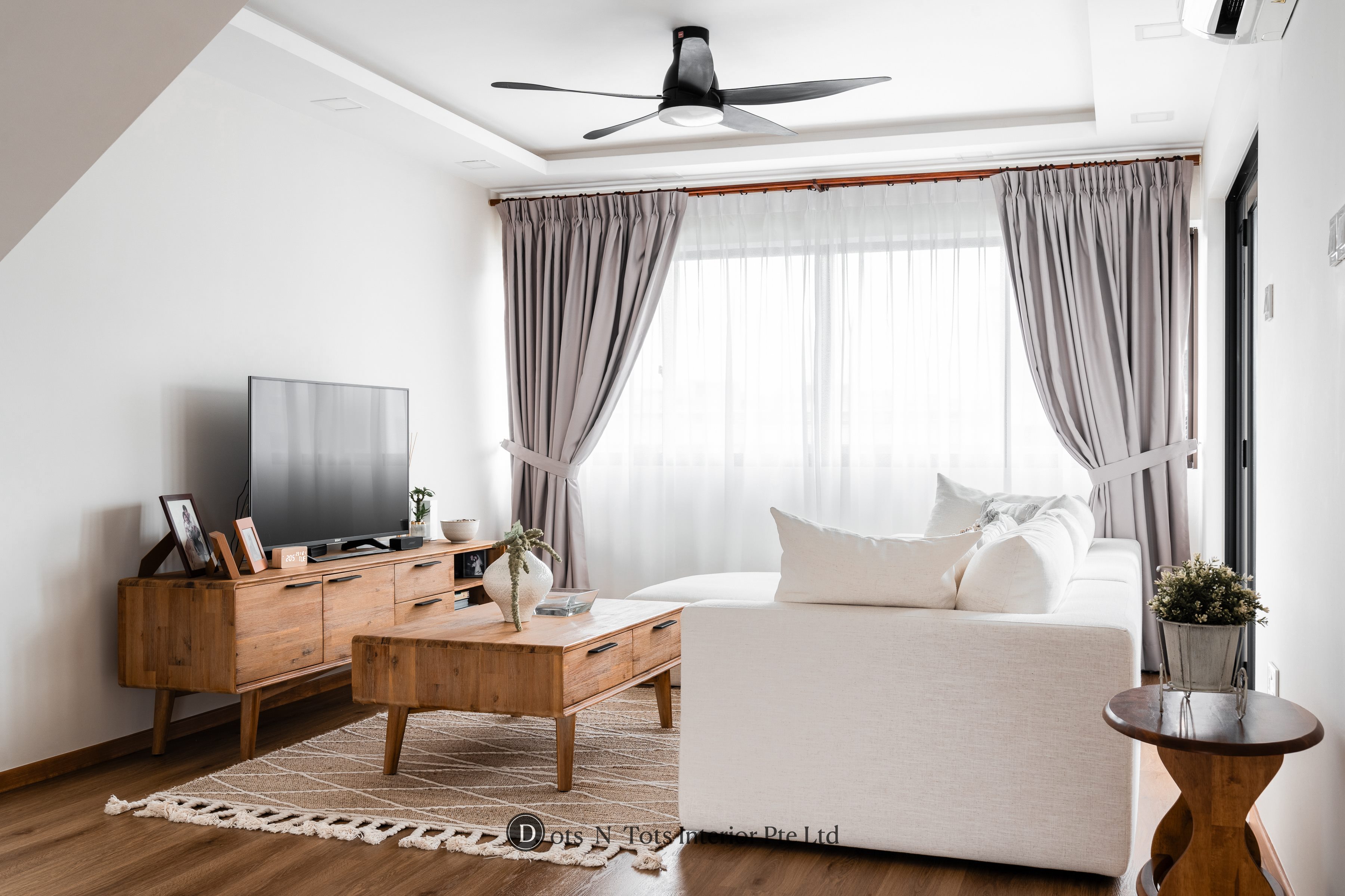 Minimalist, Modern, Scandinavian Design - Living Room - Landed House - Design by Dots n Tots Interior Pte Ltd