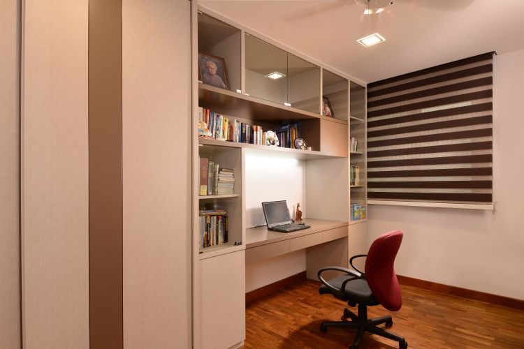 Contemporary, Modern Design - Study Room - HDB 5 Room - Design by D'Planner Pte Ltd