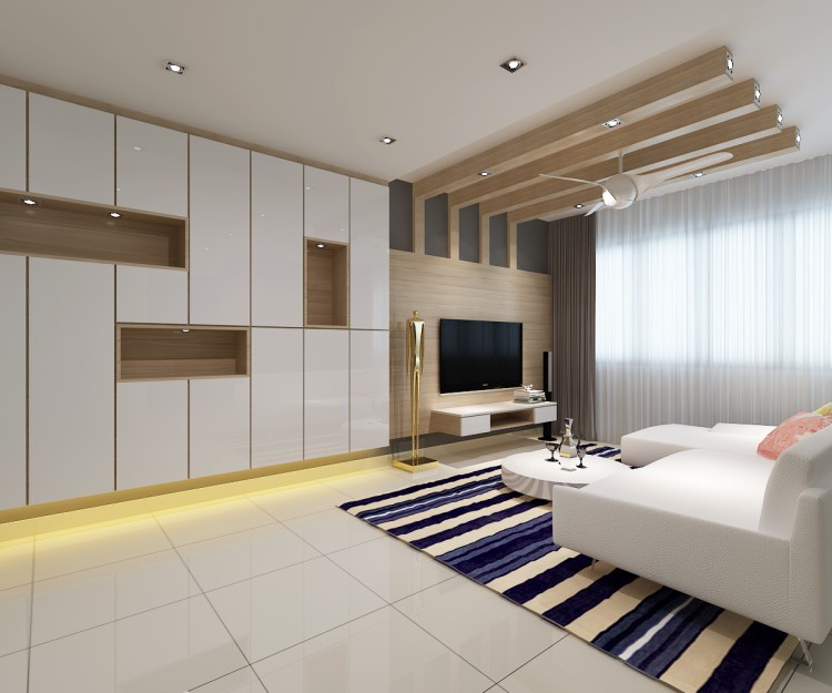 Contemporary, Modern Design - Living Room - HDB 5 Room - Design by DreamCreations Interior Pte Ltd
