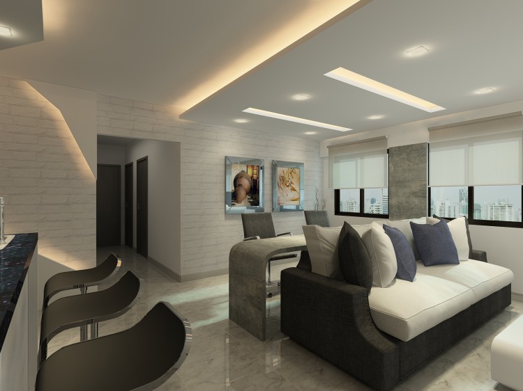 Contemporary, Minimalist, Modern Design - Living Room - HDB 5 Room - Design by DreamCreations Interior Pte Ltd