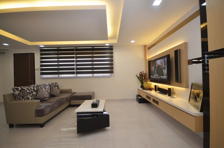 Minimalist Design - Living Room - HDB 4 Room - Design by DreamCreations Interior Pte Ltd