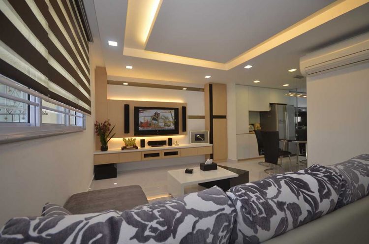 Minimalist Design - Living Room - HDB 4 Room - Design by DreamCreations Interior Pte Ltd