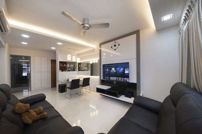 Minimalist, Modern, Tropical Design - Living Room - HDB 4 Room - Design by DreamCreations Interior Pte Ltd