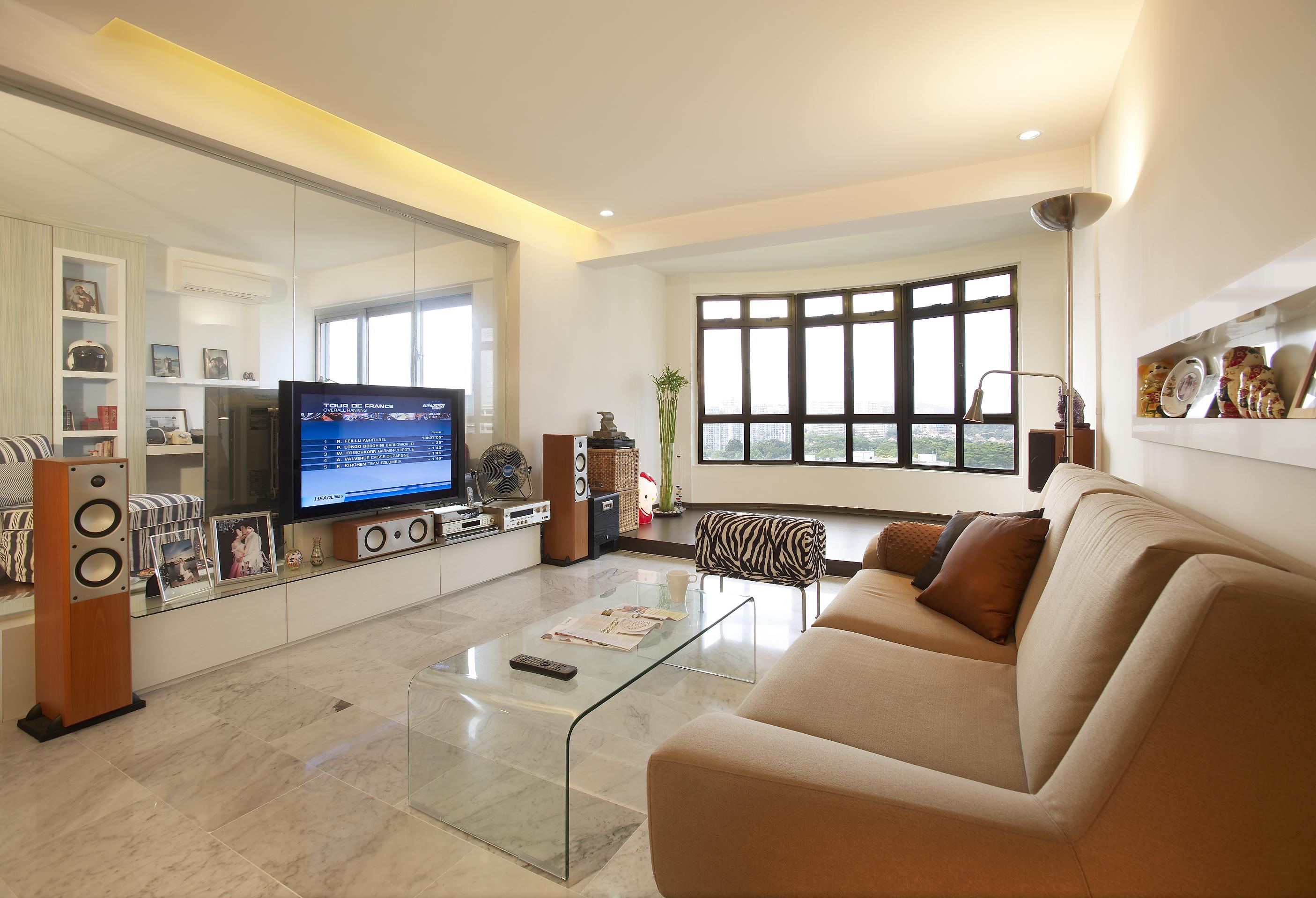 Minimalist, Modern Design - Living Room - HDB 5 Room - Design by Dreamvision Designer Pte Ltd