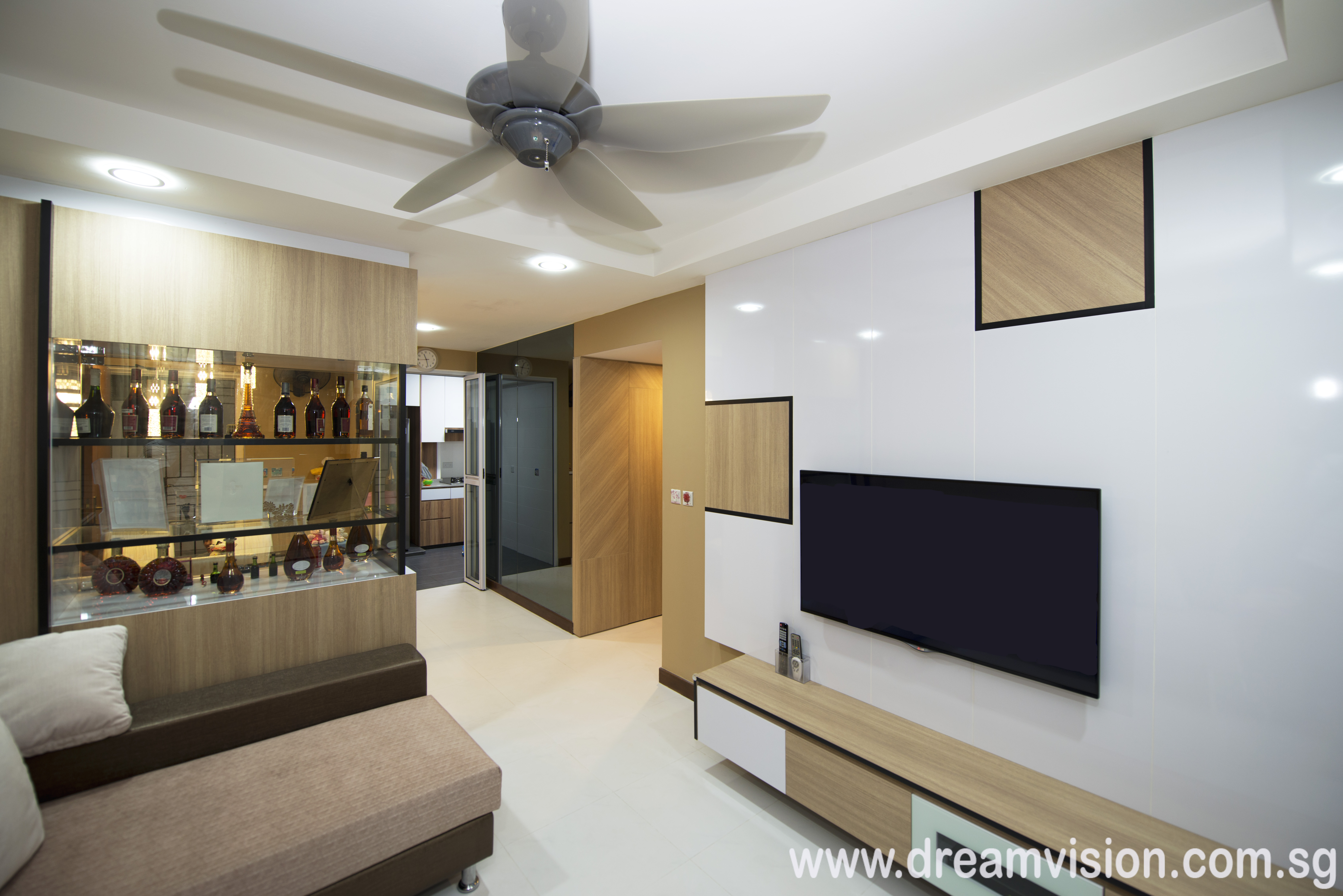 Classical, Contemporary, Scandinavian Design - Living Room - HDB 5 Room - Design by Dreamvision Designer Pte Ltd