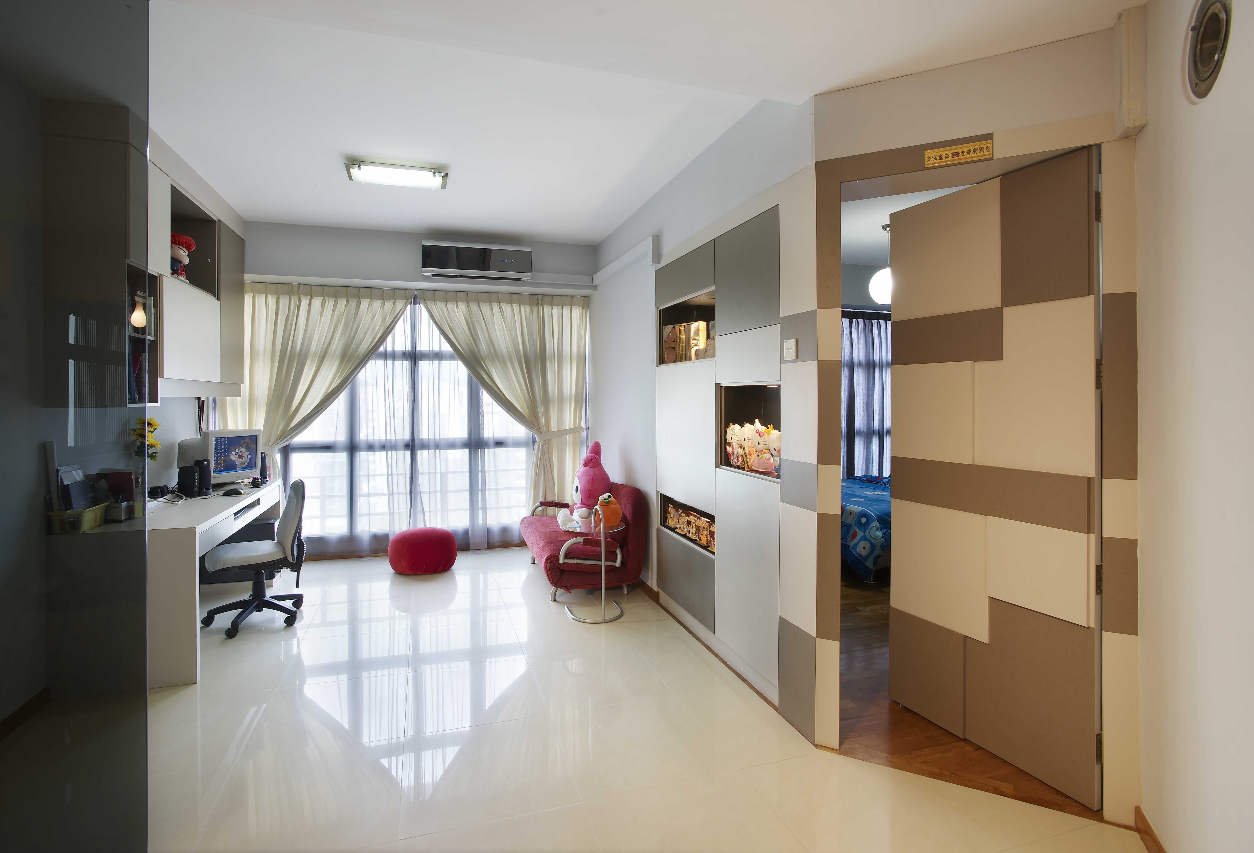 Contemporary, Modern Design - Study Room - HDB 4 Room - Design by Dreamvision Designer Pte Ltd
