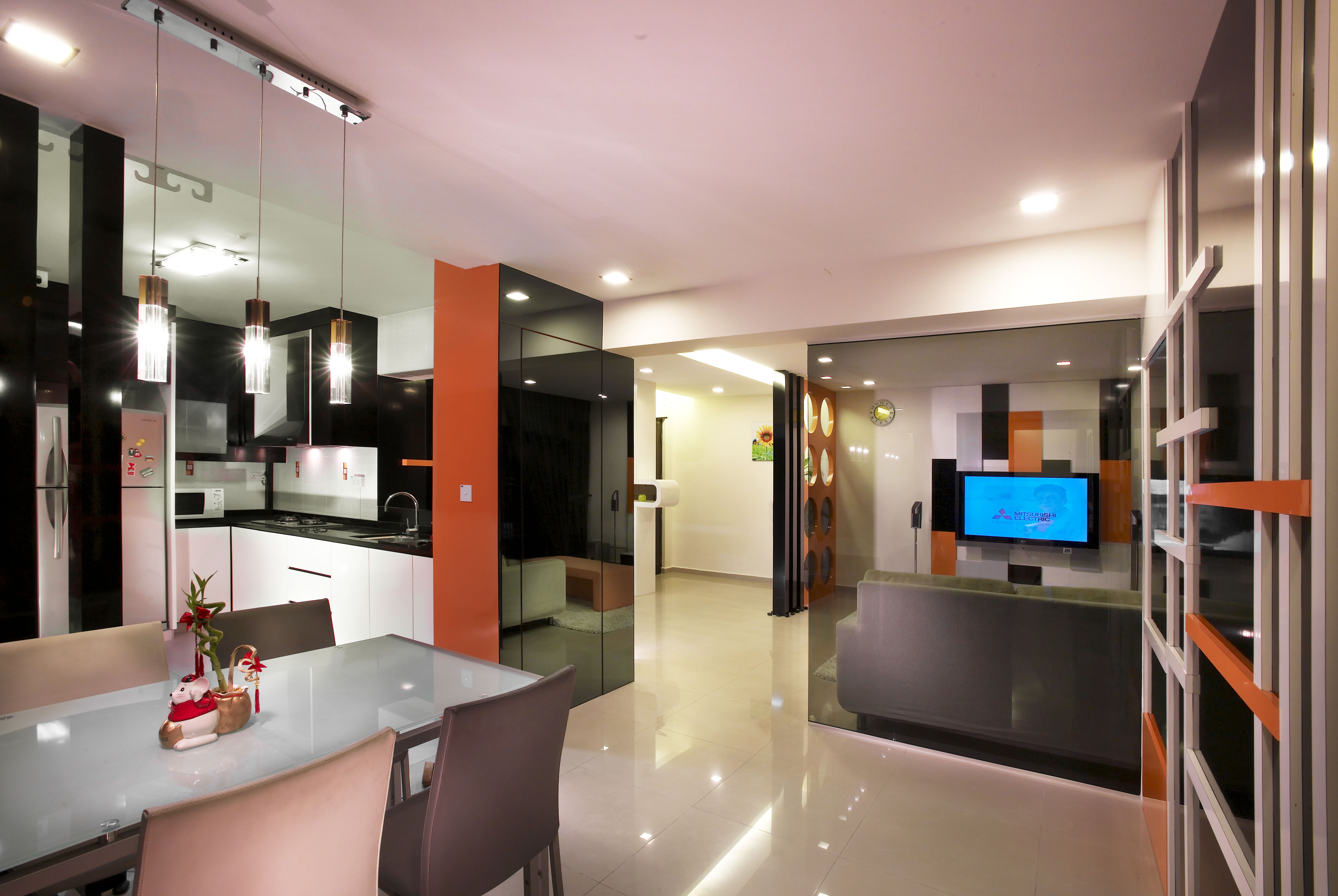 Eclectic, Modern Design - Dining Room - HDB 5 Room - Design by Dreamvision Designer Pte Ltd