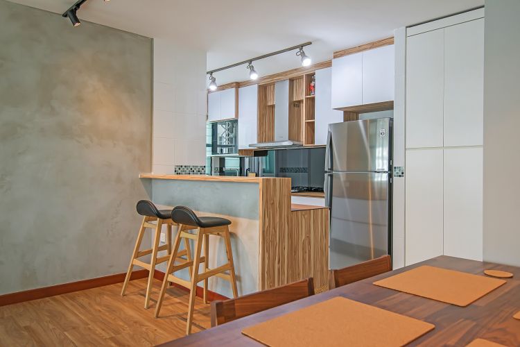 Scandinavian Design - Kitchen - HDB 5 Room - Design by Dreamvision Designer Pte Ltd