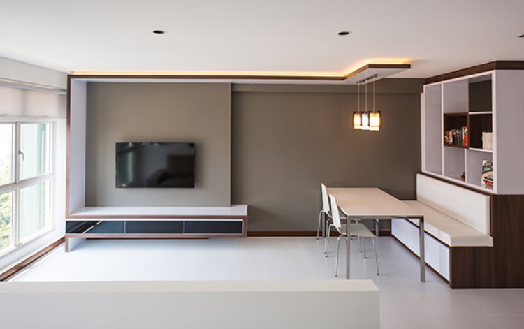 Minimalist Design - Living Room - HDB 4 Room - Design by Dzign Station Pte ltd