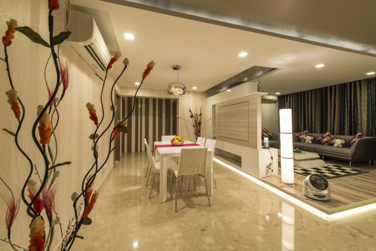 Modern Design - Living Room - HDB Executive Apartment - Design by Dzign Station Pte ltd