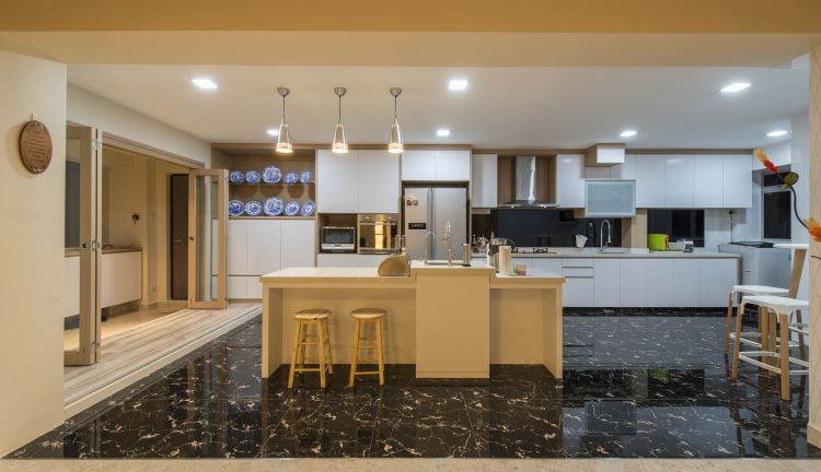 Modern Design - Kitchen - HDB Executive Apartment - Design by Dzign Station Pte ltd