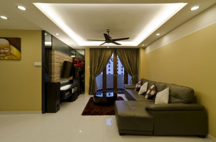 Contemporary Design - Living Room - HDB 5 Room - Design by Dzign Station Pte ltd