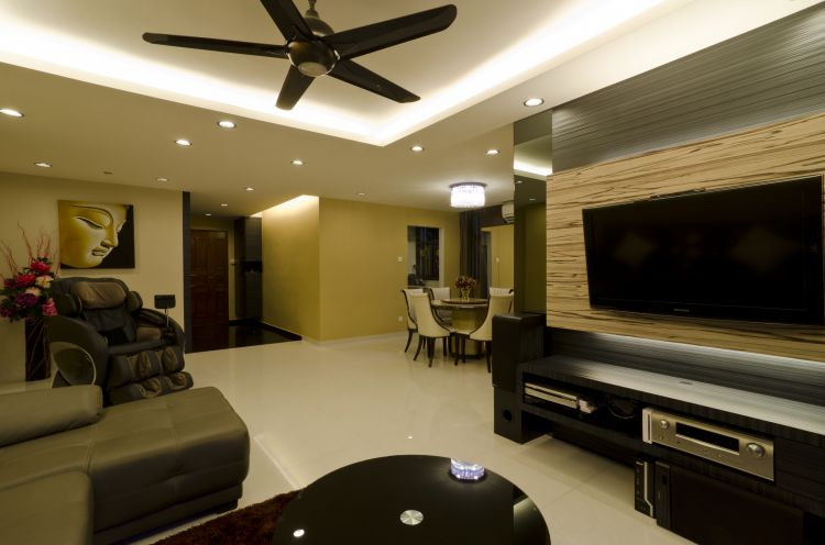 Contemporary Design - Living Room - HDB 5 Room - Design by Dzign Station Pte ltd