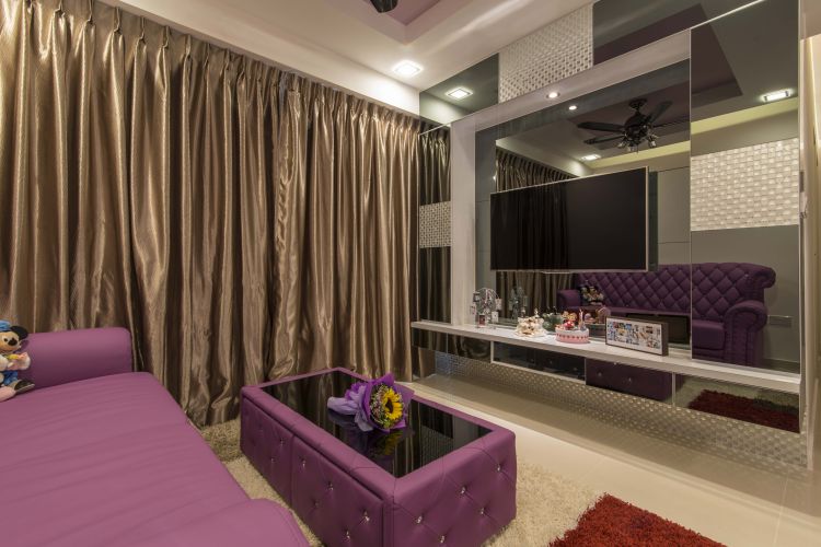 Modern Design - Living Room - HDB 4 Room - Design by Dzign Station Pte ltd