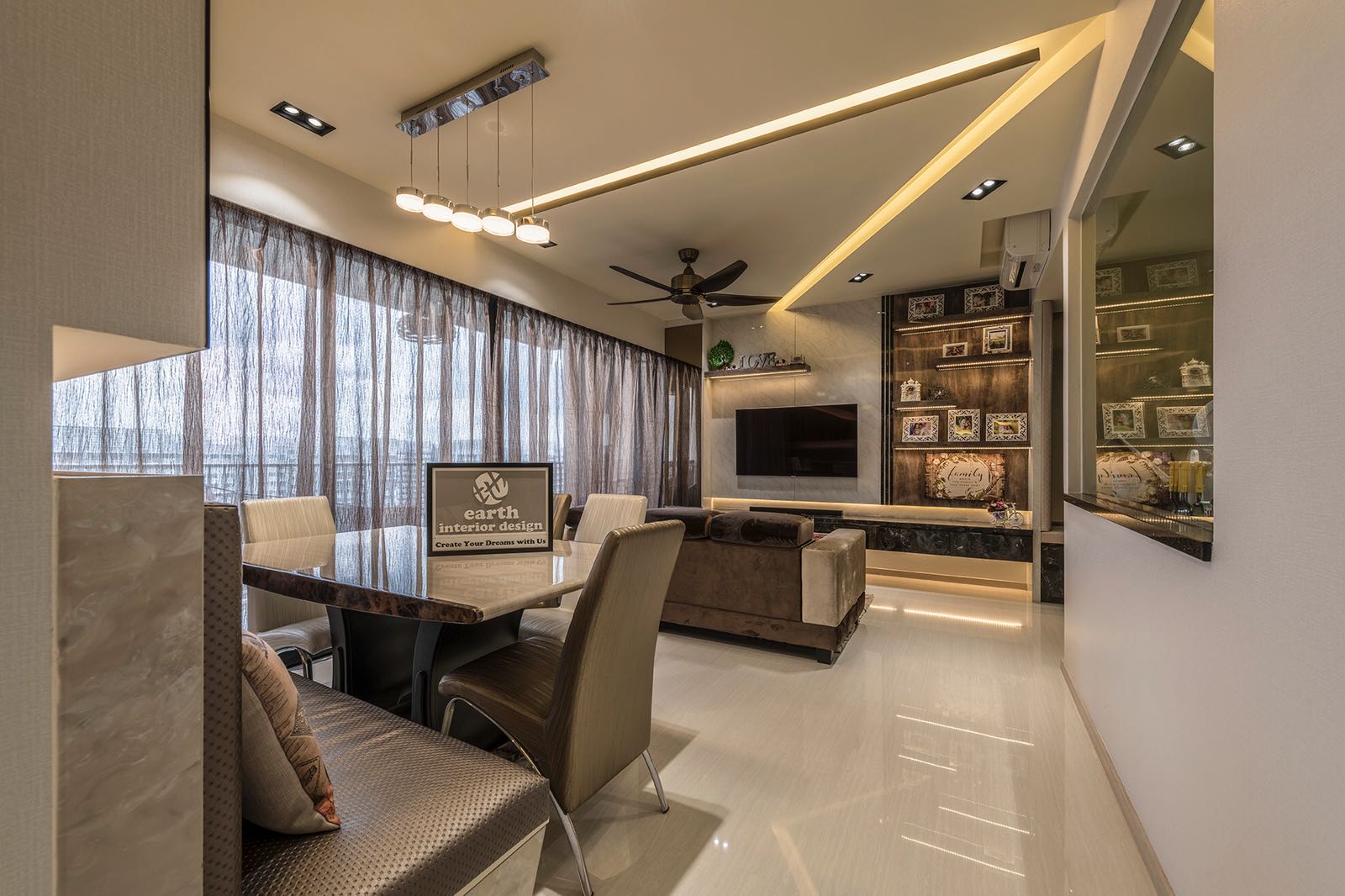 Modern Design - Living Room - Condominium - Design by Earth Interior Design Pte Ltd 