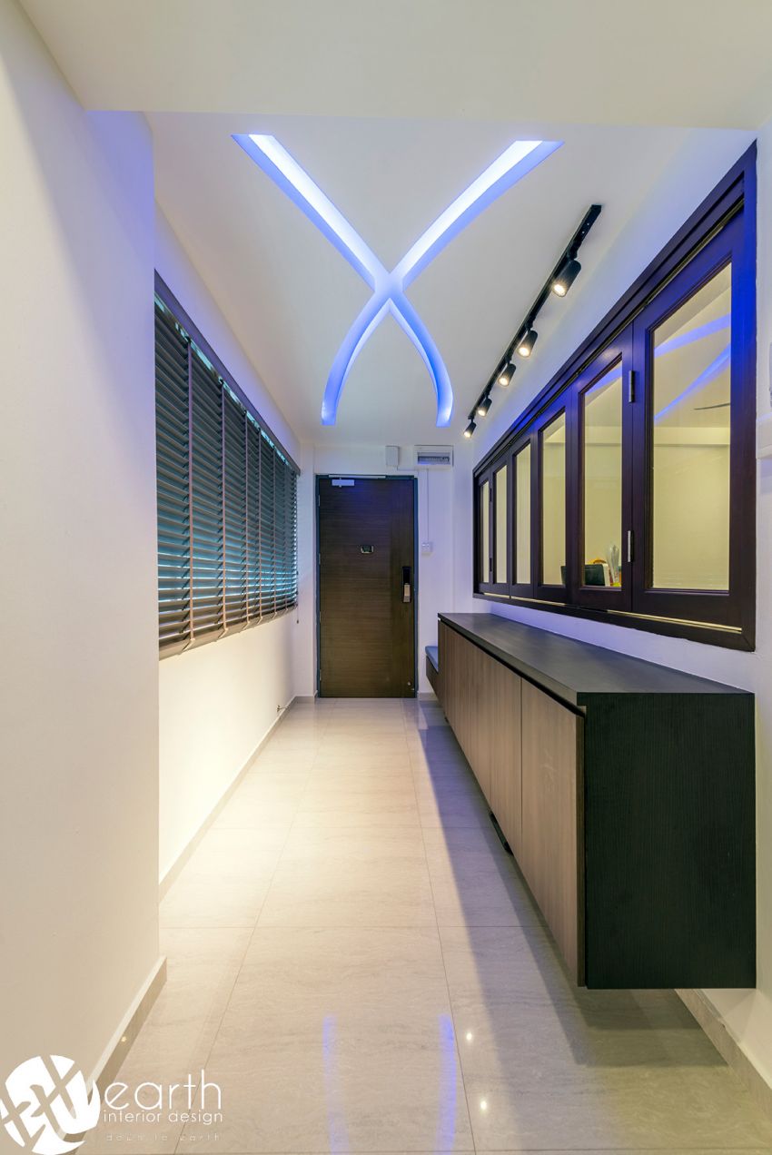 Contemporary Design - Balcony - HDB Executive Apartment - Design by Earth Interior Design Pte Ltd 