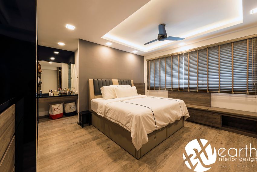 Contemporary Design - Bedroom - HDB Executive Apartment - Design by Earth Interior Design Pte Ltd 