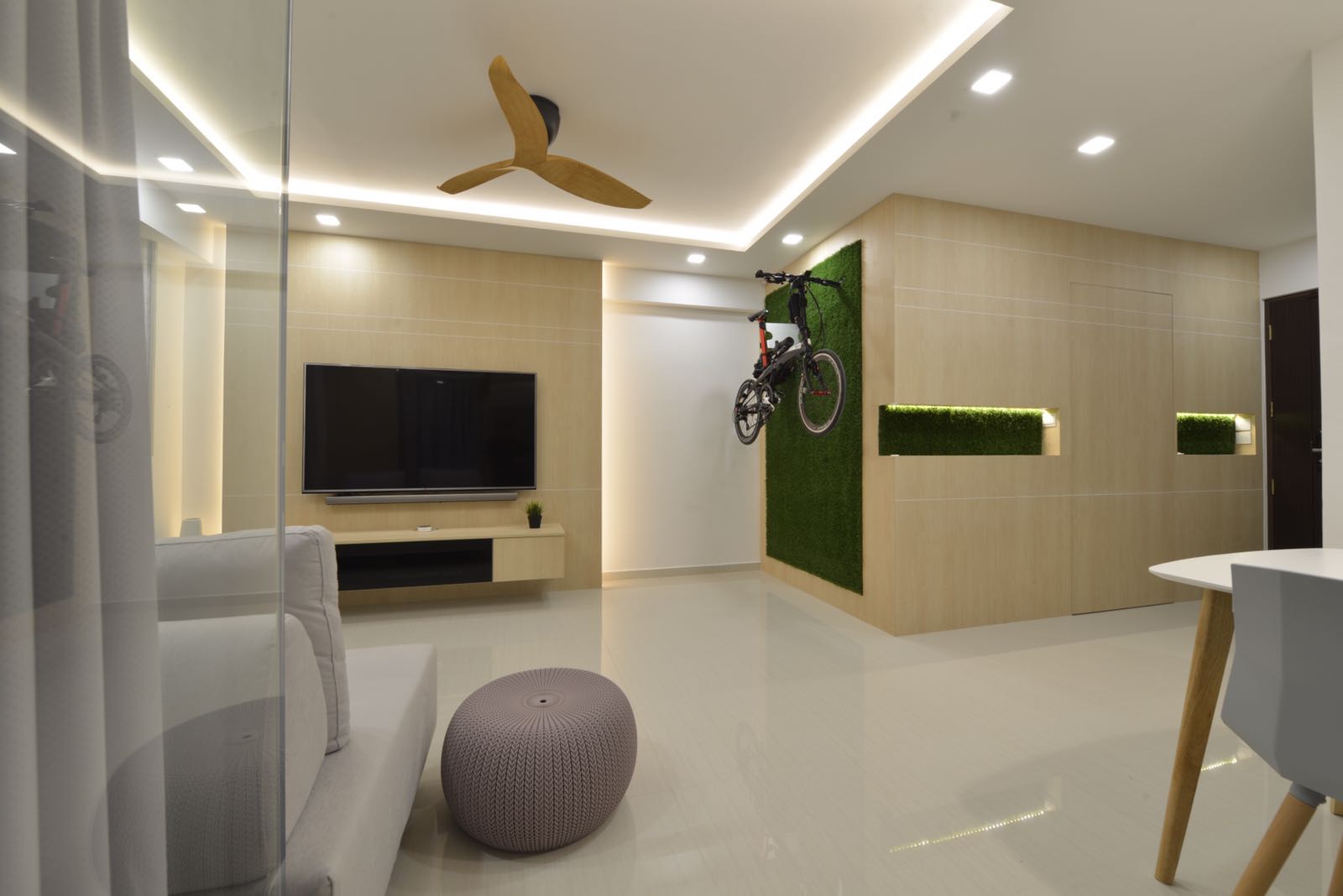 Contemporary Design - Living Room - HDB 4 Room - Design by Earth Interior Design Pte Ltd 