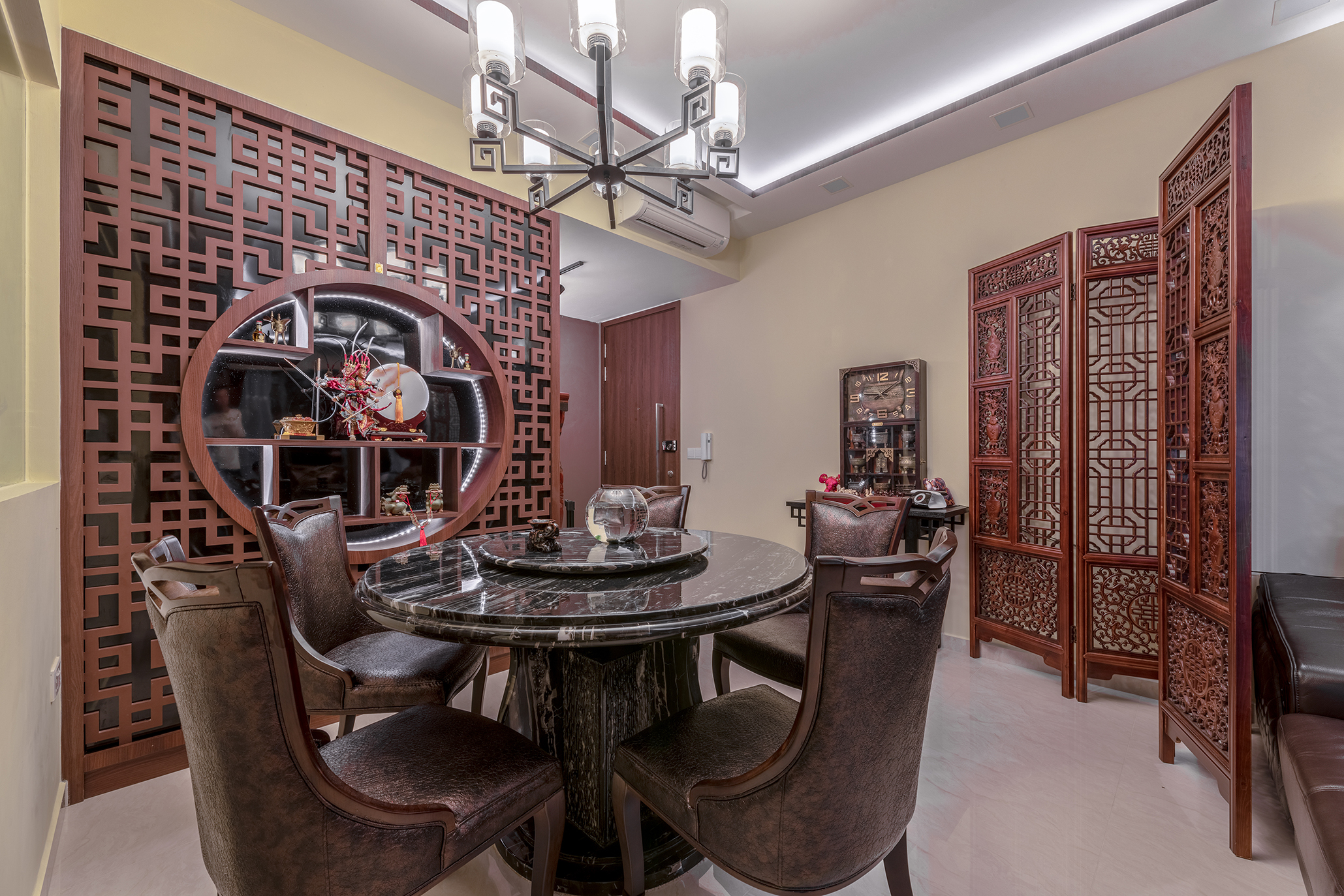 Oriental Design - Dining Room - Condominium - Design by Earth Interior Design Pte Ltd 