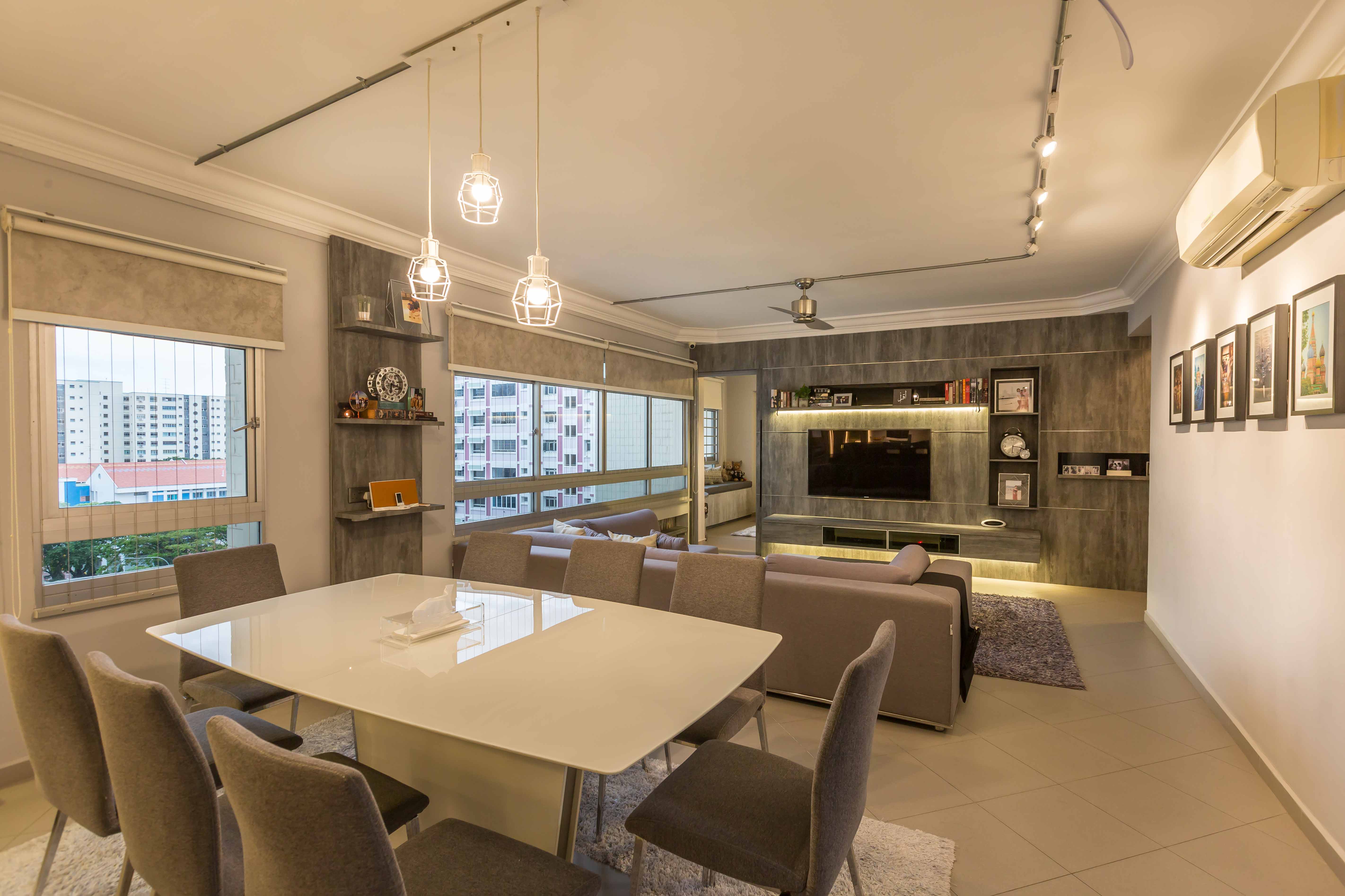 Modern Design - Dining Room - HDB Executive Apartment - Design by EC Vision Design Pte Ltd