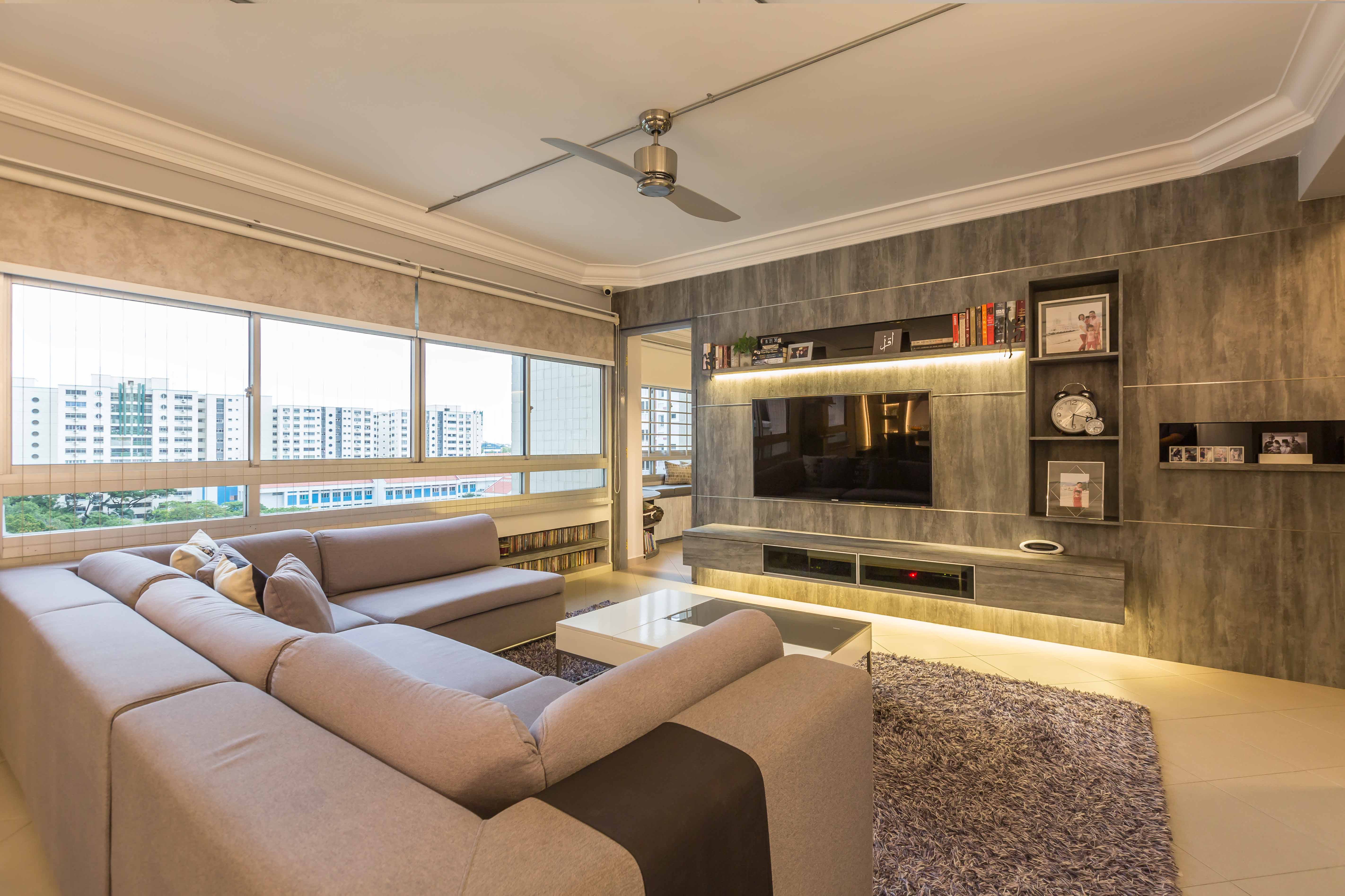 Modern Design - Living Room - HDB Executive Apartment - Design by EC Vision Design Pte Ltd