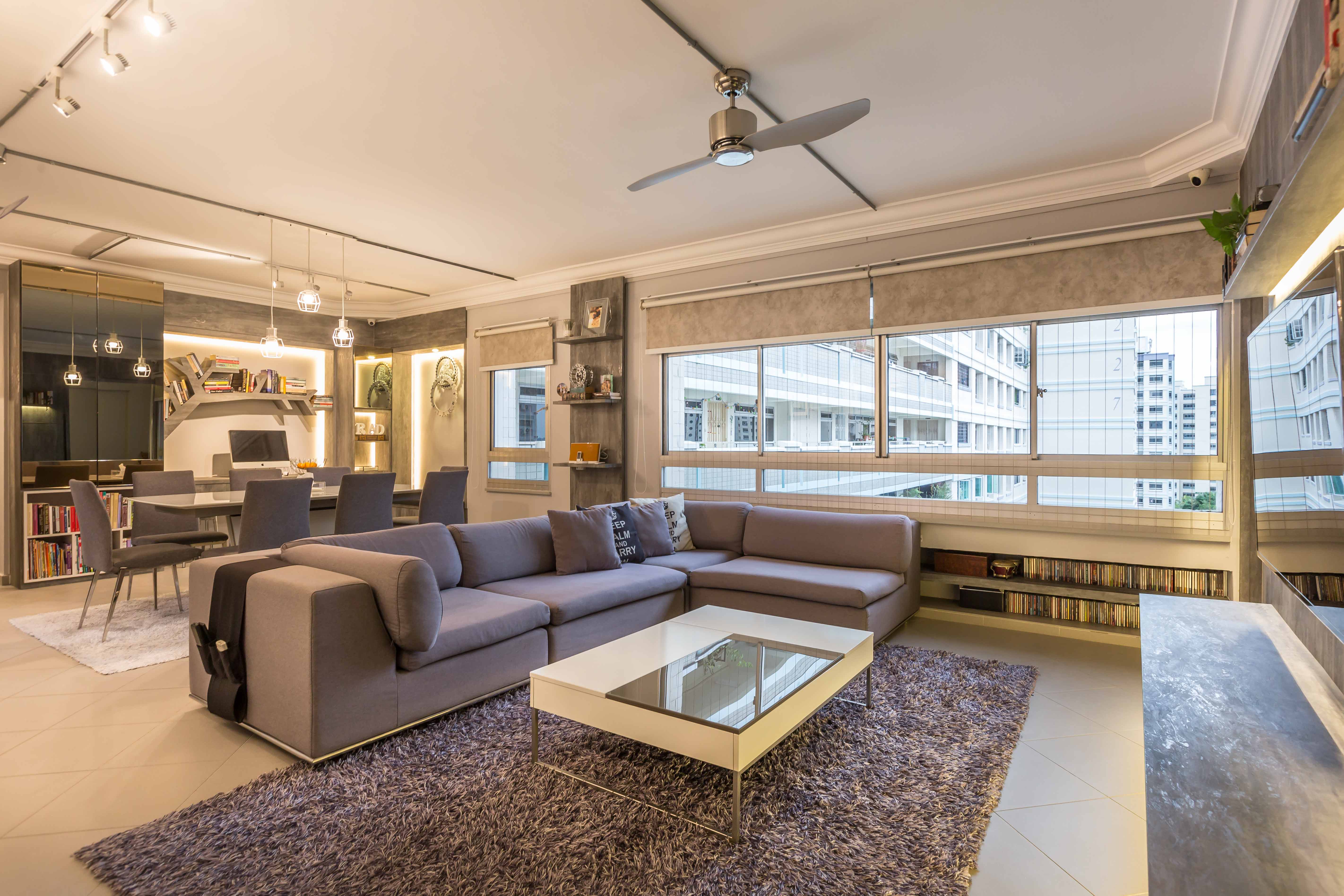 Modern Design - Living Room - HDB Executive Apartment - Design by EC Vision Design Pte Ltd