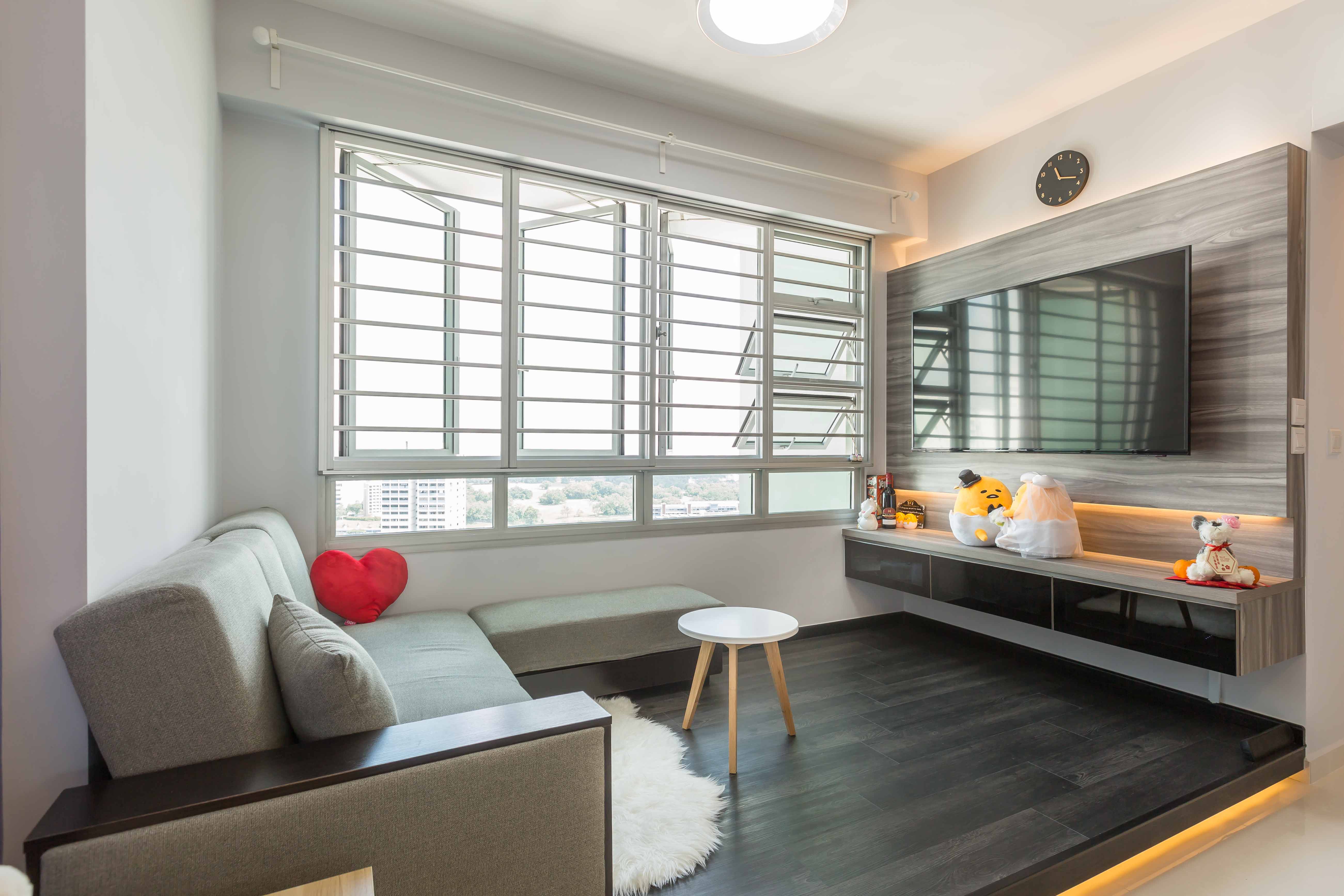 Modern Design - Living Room - HDB 3 Room - Design by EC Vision Design Pte Ltd