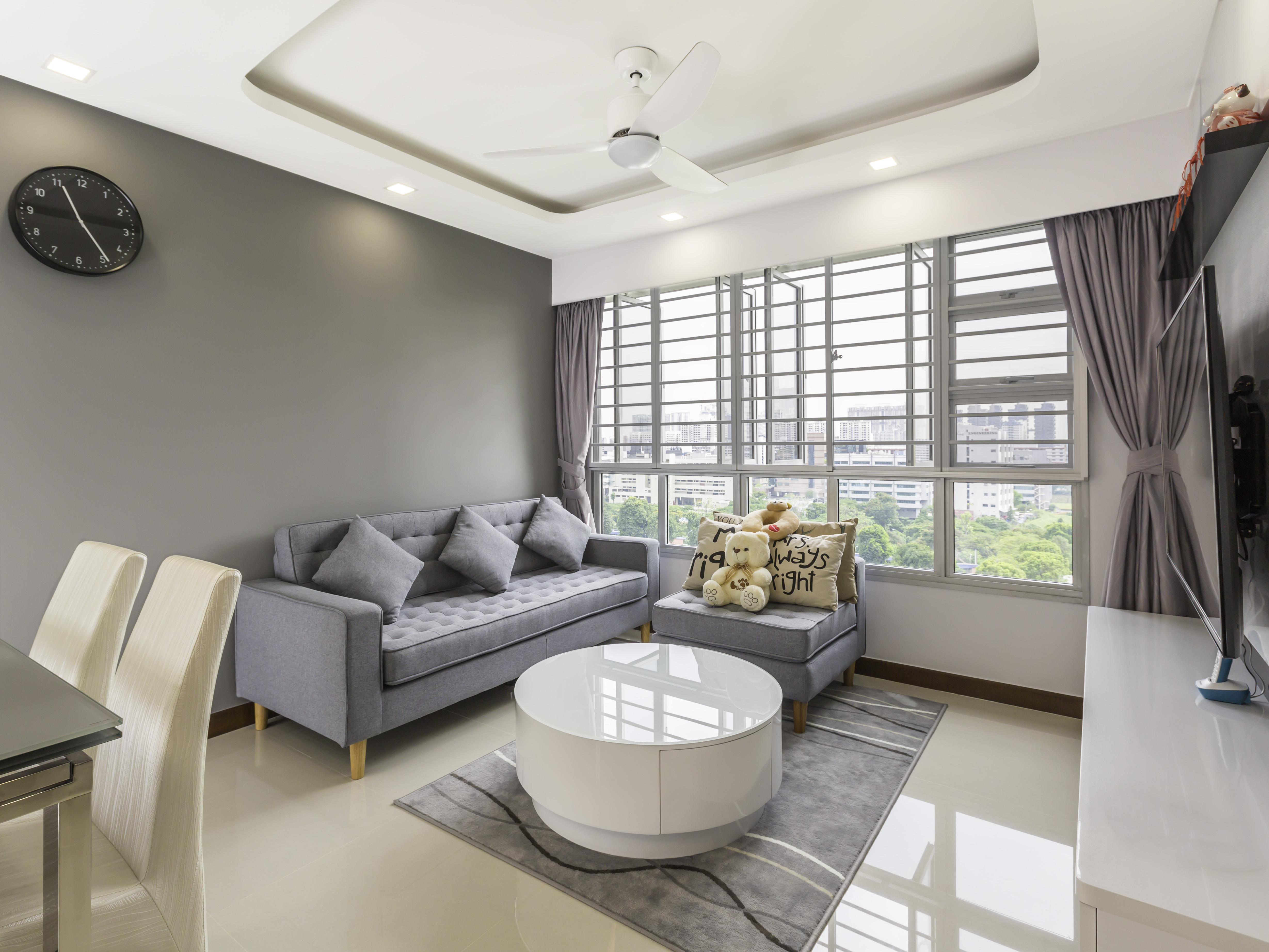 Modern Design - Living Room - HDB 4 Room - Design by EC Vision Design Pte Ltd