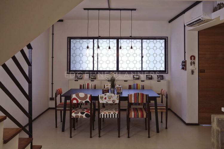 Industrial, Scandinavian, Vintage Design - Dining Room - HDB Executive Apartment - Design by Edgeline Planners Pte Ltd