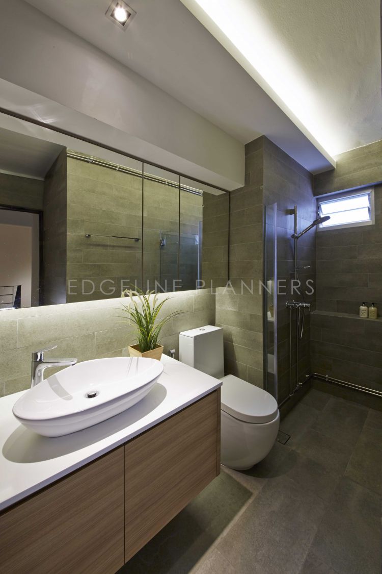 Industrial, Scandinavian, Vintage Design - Bathroom - HDB Executive Apartment - Design by Edgeline Planners Pte Ltd