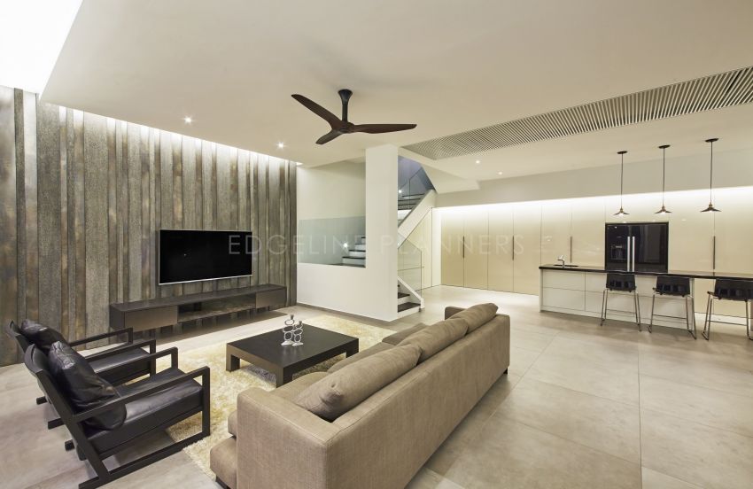 Minimalist, Modern Design - Living Room - Landed House - Design by Edgeline Planners Pte Ltd