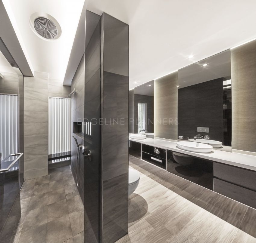 Minimalist, Modern Design - Bathroom - Landed House - Design by Edgeline Planners Pte Ltd