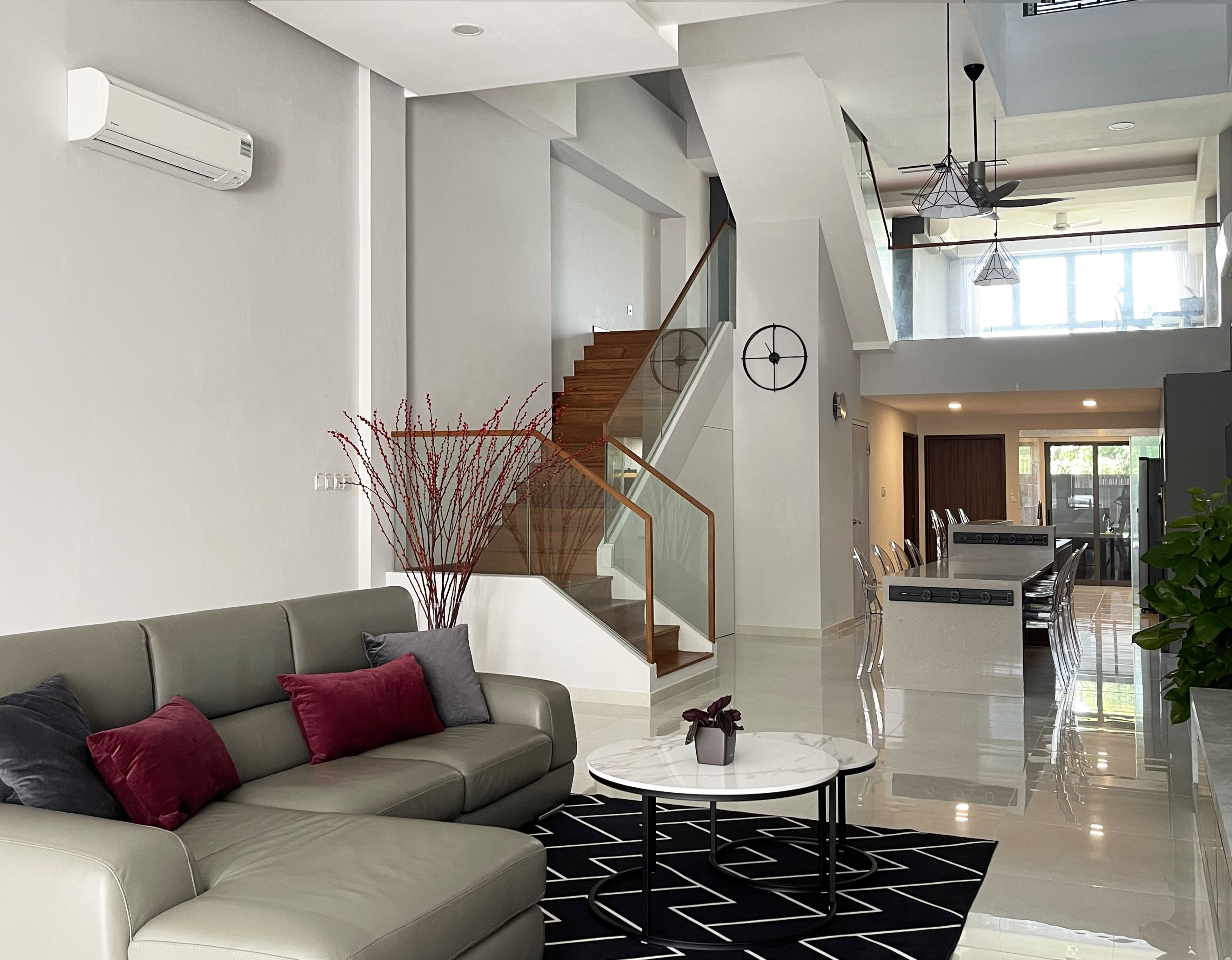 Modern Design - Living Room - Landed House - Design by Edgeline Planners Pte Ltd