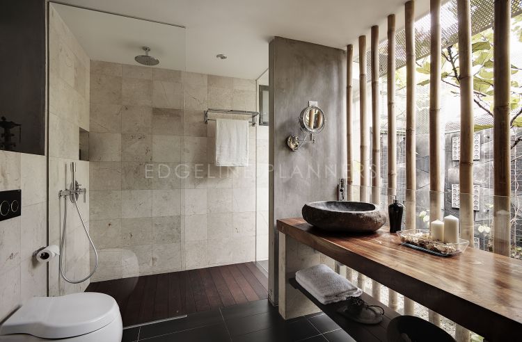 Country, Rustic, Tropical Design - Bathroom - Landed House - Design by Edgeline Planners Pte Ltd