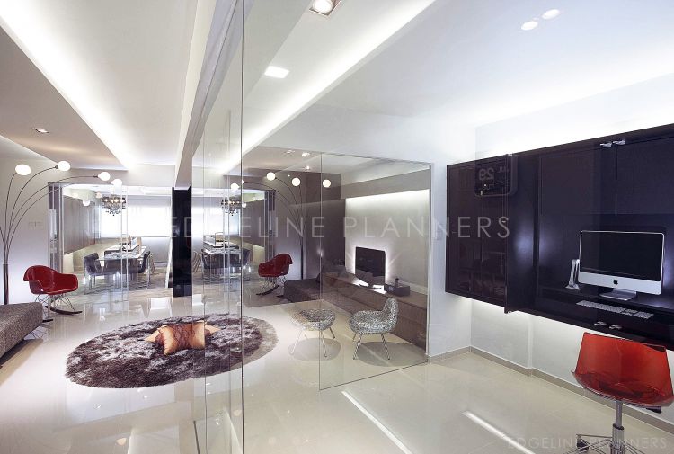 Contemporary, Minimalist Design - Living Room - HDB 3 Room - Design by Edgeline Planners Pte Ltd