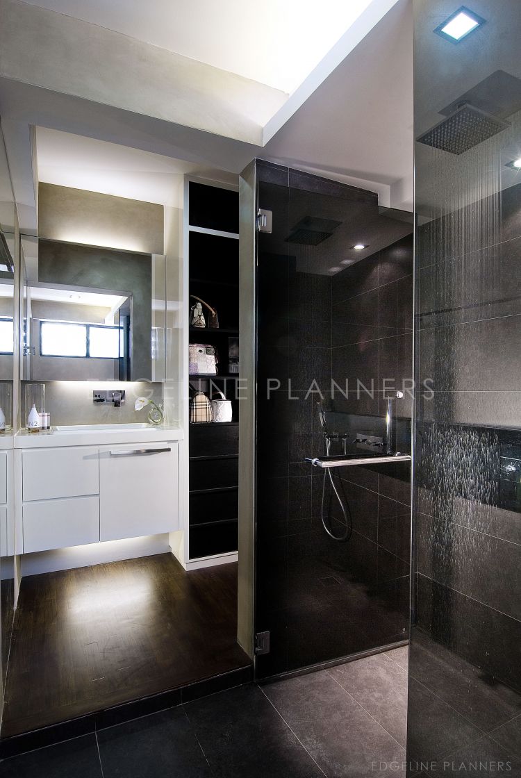 Minimalist, Modern Design - Bathroom - HDB 5 Room - Design by Edgeline Planners Pte Ltd
