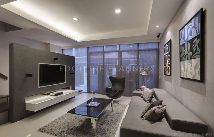 Contemporary, Minimalist, Modern Design - Living Room - Landed House - Design by Edgeline Planners Pte Ltd