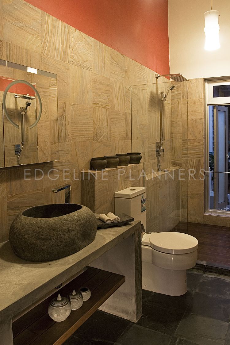 Rustic, Vintage Design - Bathroom - Landed House - Design by Edgeline Planners Pte Ltd