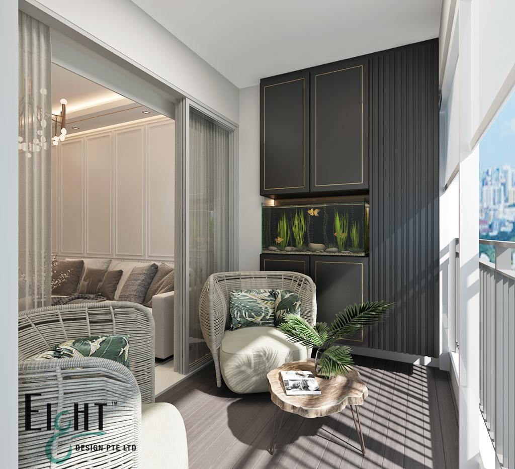 Contemporary, Victorian Design - Balcony - Condominium - Design by Eight Design Pte Ltd