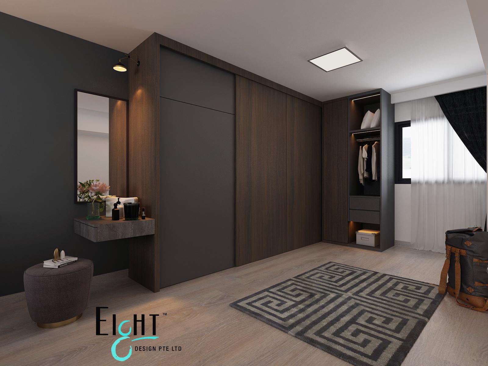 Contemporary, Minimalist, Modern Design - Bedroom - HDB 3 Room - Design by Eight Design Pte Ltd