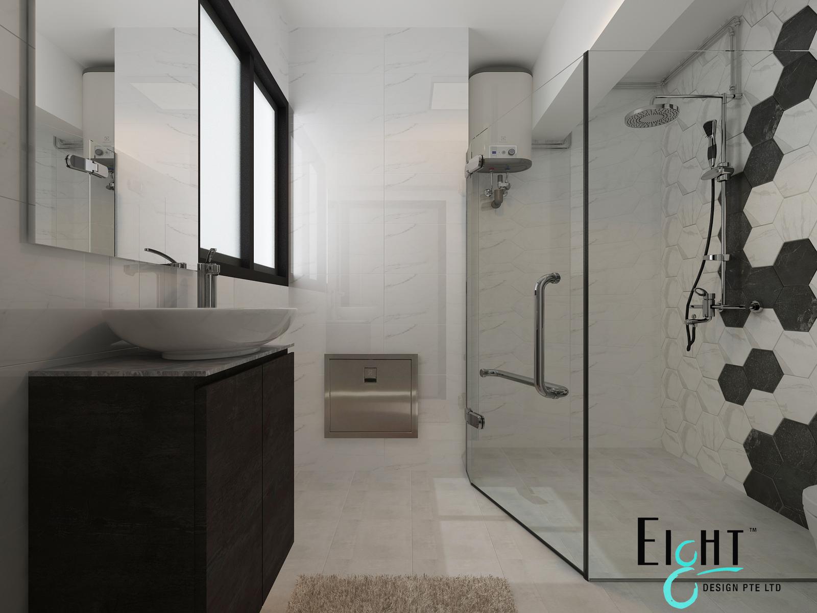 Contemporary, Minimalist, Modern Design - Bathroom - HDB 3 Room - Design by Eight Design Pte Ltd