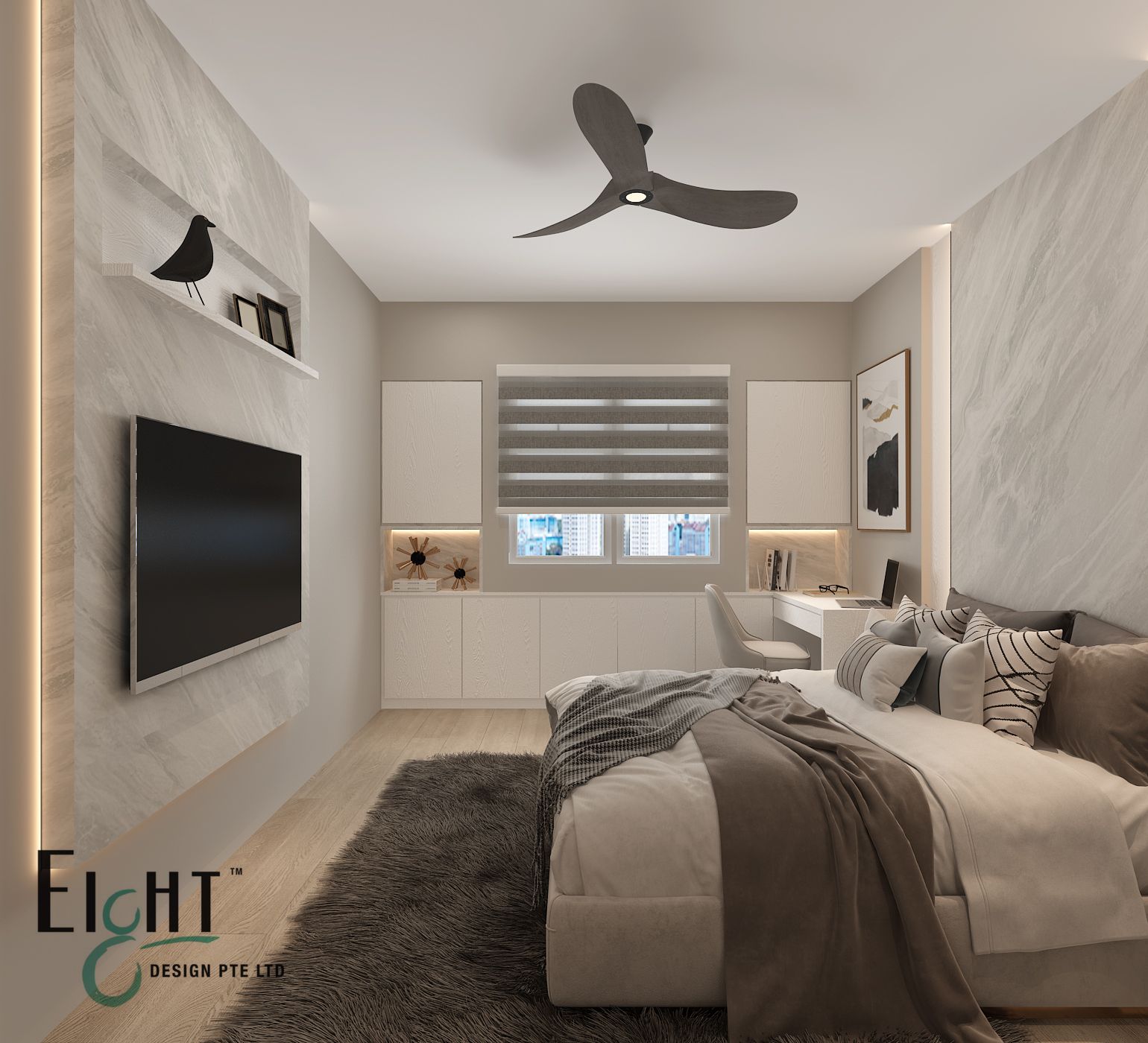 Contemporary, Minimalist, Others Design - Bedroom - HDB 4 Room - Design by Eight Design Pte Ltd