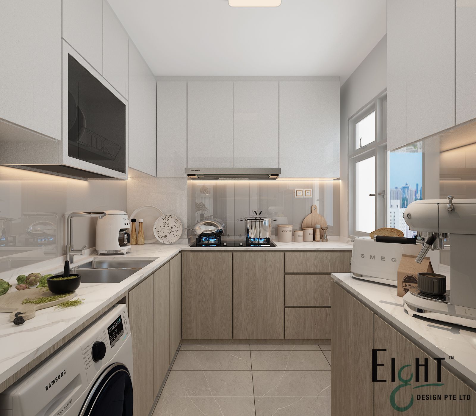 Contemporary, Minimalist, Others Design - Kitchen - HDB 4 Room - Design by Eight Design Pte Ltd