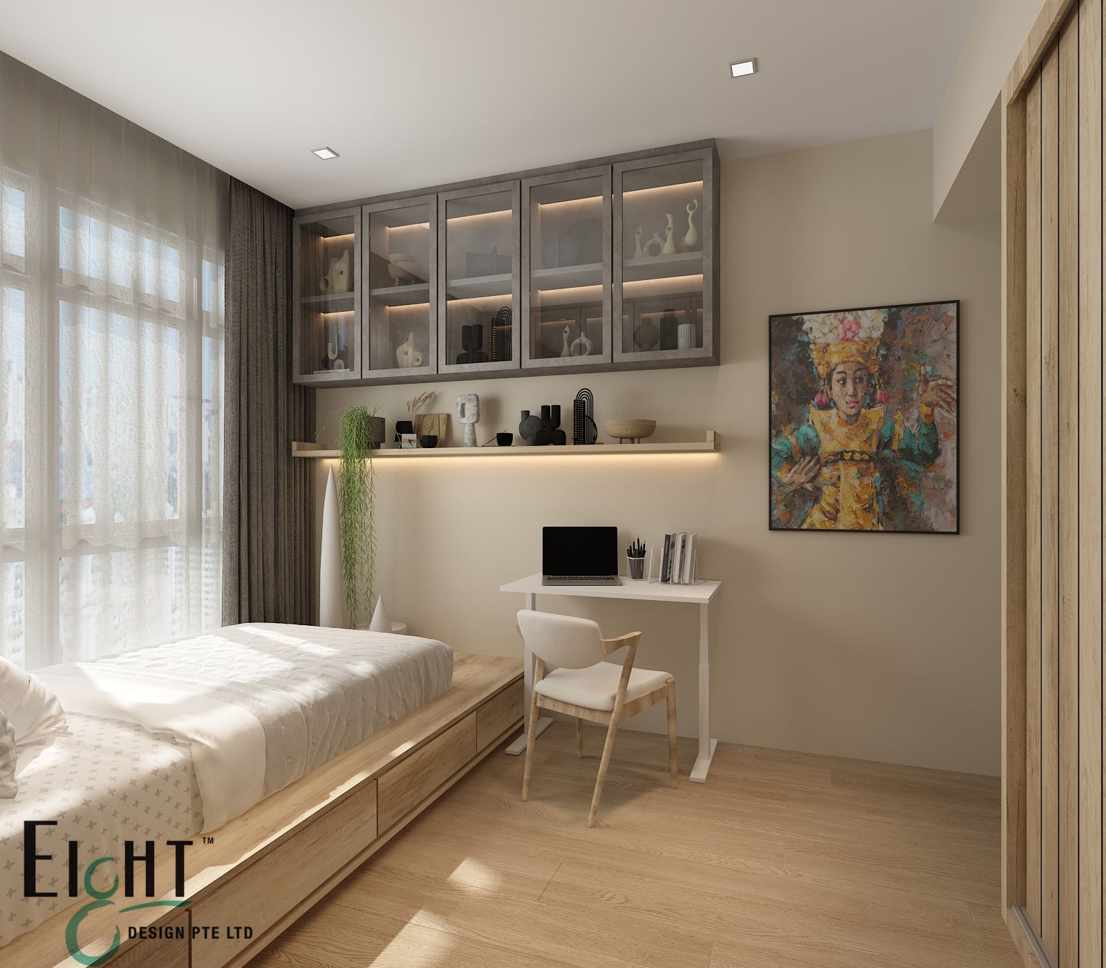 Oriental, Vintage Design - Bedroom - Condominium - Design by Eight Design Pte Ltd