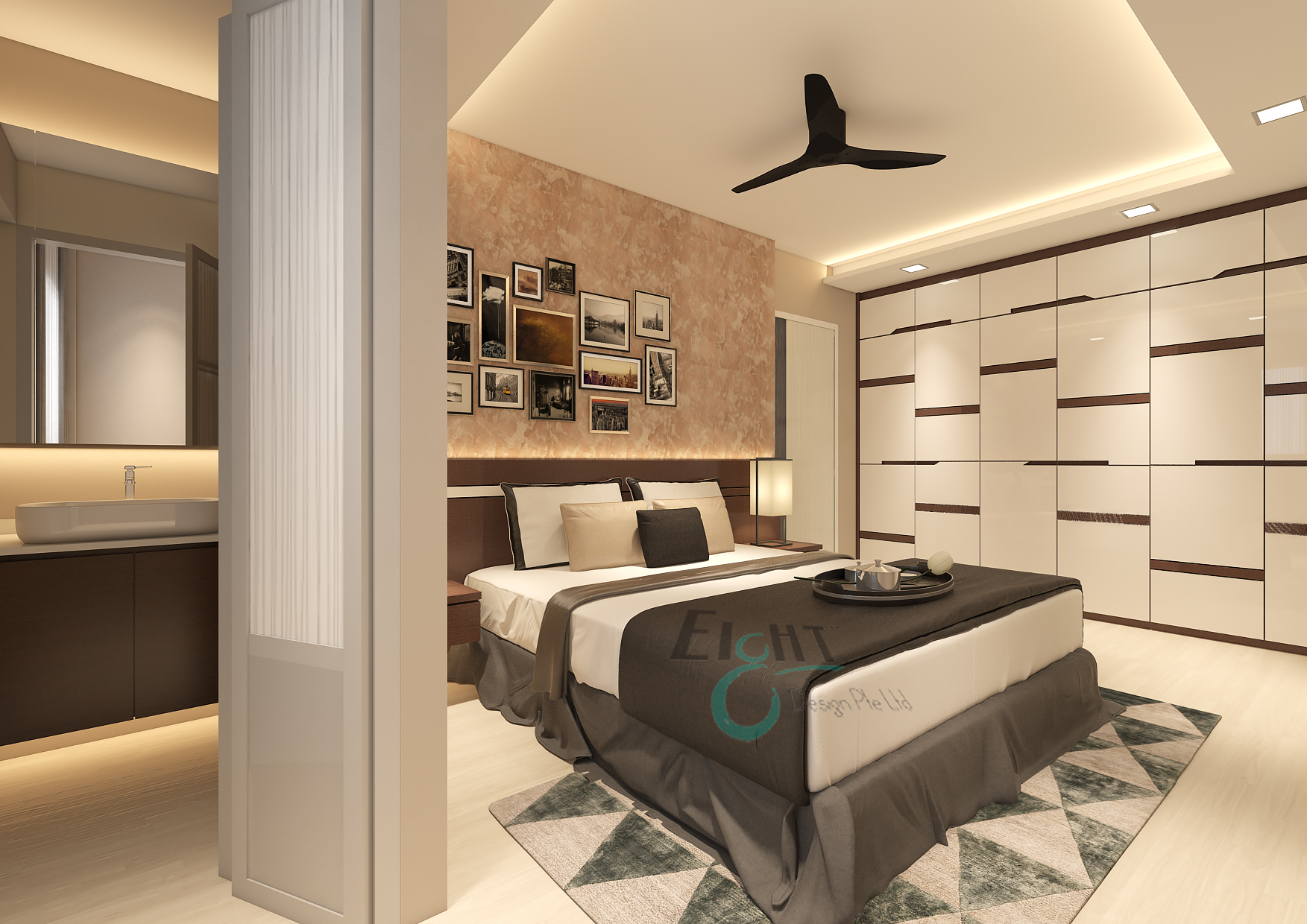 Modern Design - Bedroom - HDB 4 Room - Design by Eight Design Pte Ltd