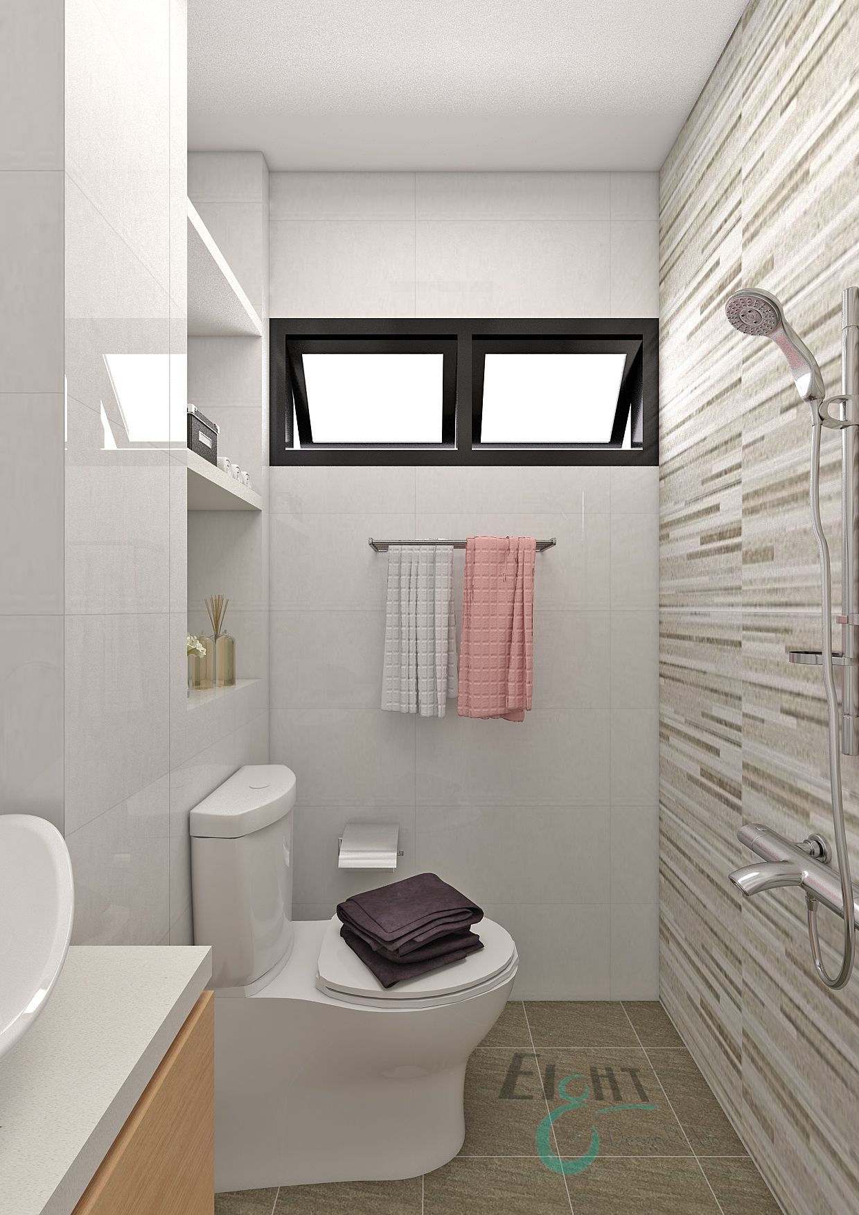 Modern Design - Bathroom - HDB 4 Room - Design by Eight Design Pte Ltd